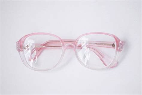Delicate Soviet Vintage Dusty Pink Translucent Reading Glasses With Magnifying Lenses Beautiful