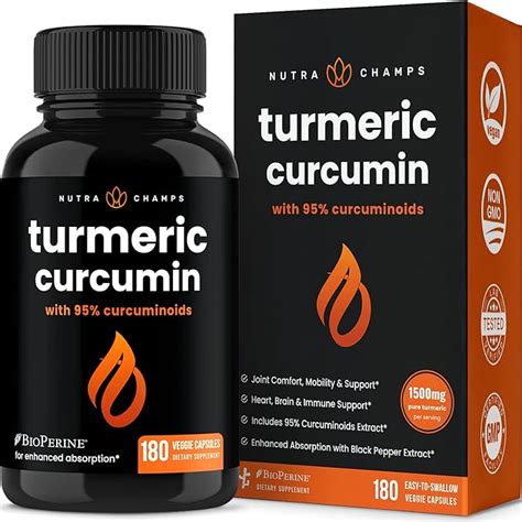 Amazon Com Turmeric Curcumin With BioPerine 1500mg 180 Capsules With