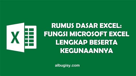 Rumus Dasar Excel Fungsi Microsoft Excel Lengkap Beserta Kegunaannya