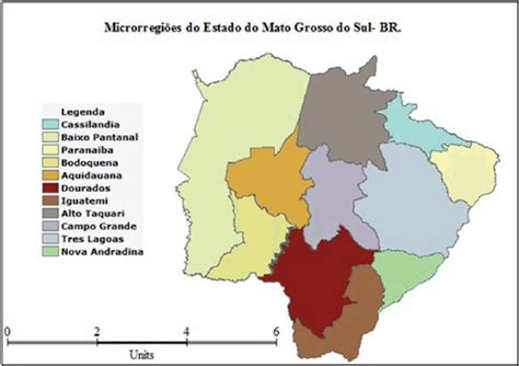 Microrregiões Do Estado De Mato Grosso Do Sul 2015 Fonte Instituto