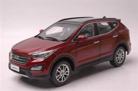 118 Diecast Model For Hyundai Santafe 2015 Red Suv Alloy Toy Car