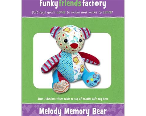 Melody Memory Bear Funky Friends Factory Sewing Pattern Childrens Toy