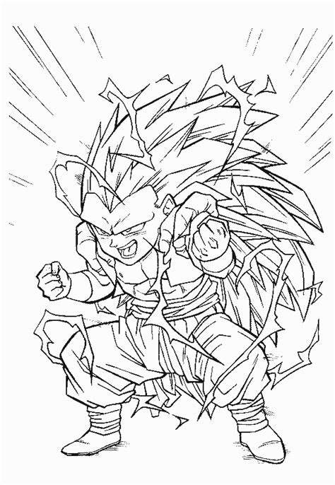 Goku super saiyan 3 form in dragon ball z coloring page to color, print and download for free along with bunch of favorite dragon ball z coloring page for kids. Goku Super Saiyan 3 Coloring Pages - Coloring Home