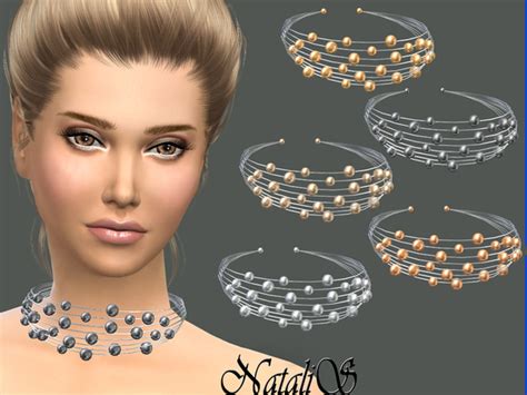 Multilayer Metal Wire Necklace By Natalis At Tsr Sims 4 Updates