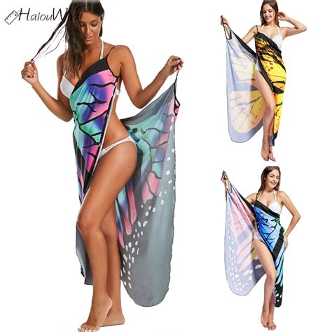 Print Wrap Slip Beach Dress Tunic Saida De Praia 2022 Summer Beach Wear Women Tunics Sarongs