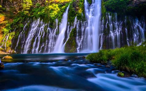 Download Waterfall Nature Burney Falls Hd Wallpaper