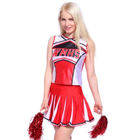 Girls Usa Cheerleader Costume Outfit Child Cheer Leader Skirt Xs S M
