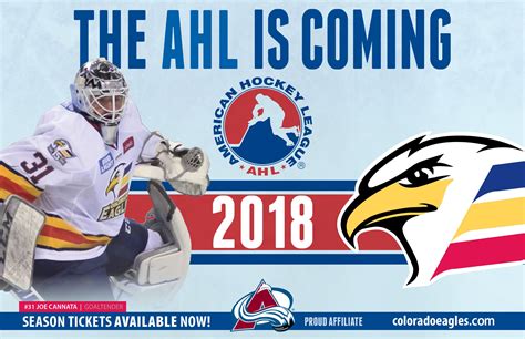 2018 19 Ahl Season Tickets Available Colorado Eagles