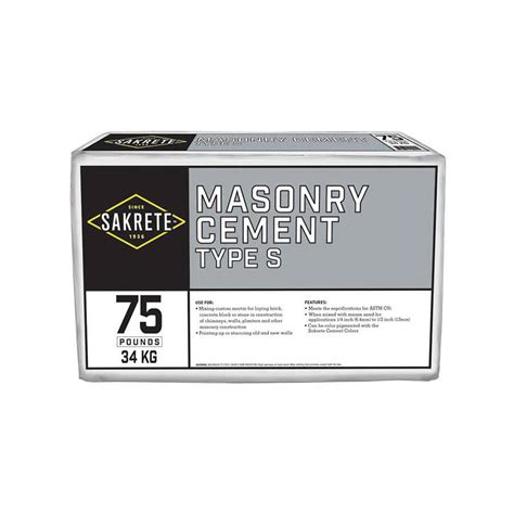 Sakrete 62150153 75 Pound Gray Type S Masonry Cement At Sutherlands