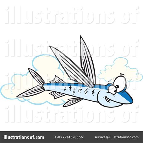 Flying Fish Clipart 1275479 Illustration By Toonaday