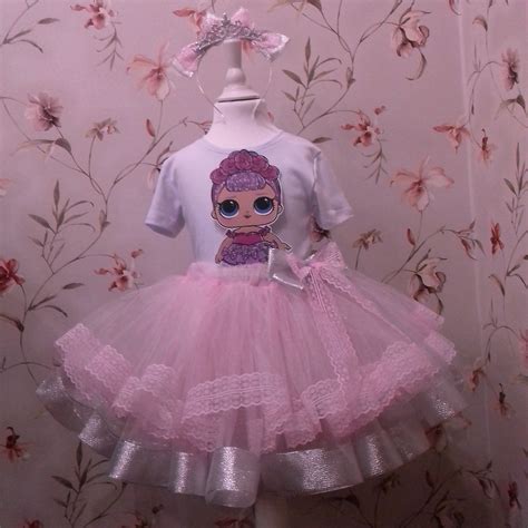 Pink Lol Dolls Outfit Dress Suit For Baby Girls Party Lol Dress Set T