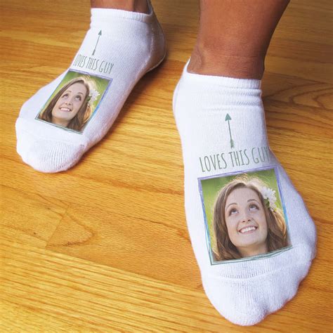 Photo Face Socks For Him Love This Guy Custom Printed Photo Socks Are Fun Socks With Your Photo