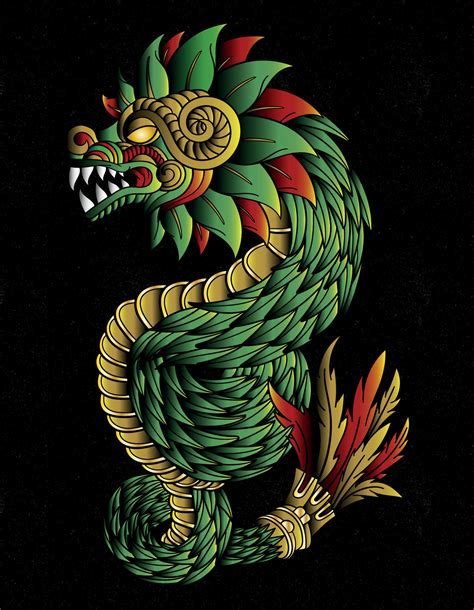 Quetzalcoatl Aztec God 3937190 Vector Art At Vecteezy