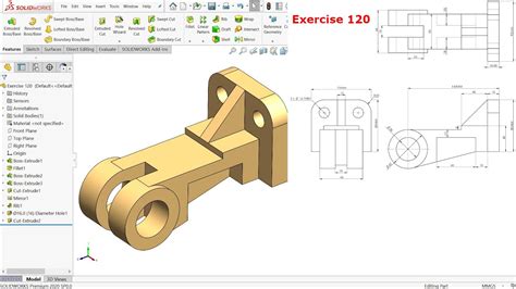 Solidworks Tutorial For Beginners Exercise 120 Youtube