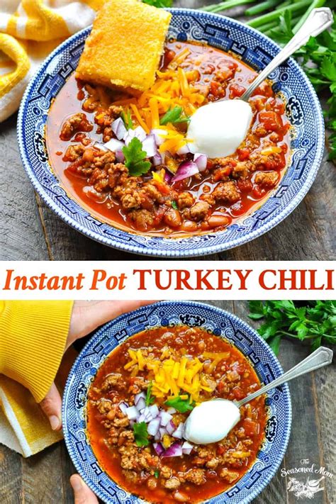 Add the ground turkey and the yellow onion. Instant Pot Turkey Chili | Recipe (With images) | Turkey ...