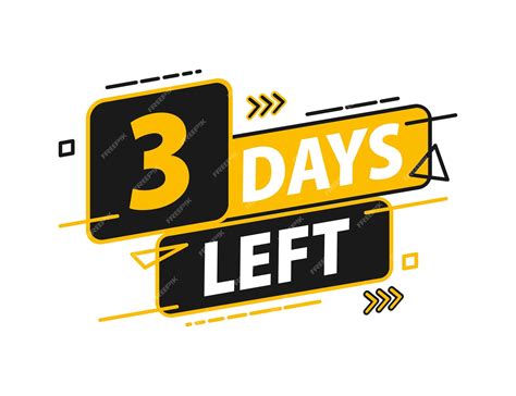 Premium Vector 3 Days Left Countdown Discounts And Sale Time 3 Days