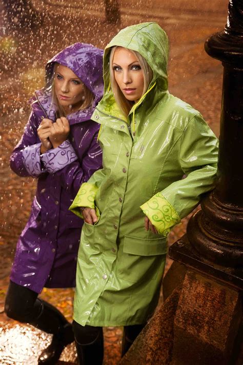 Ösregn womens shiny raincoat walk the storm rain jacket women raincoat rainwear girl