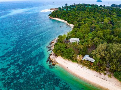 Aerial View Of Sunset Beach In Koh Lipe Thailand Stock Image Image