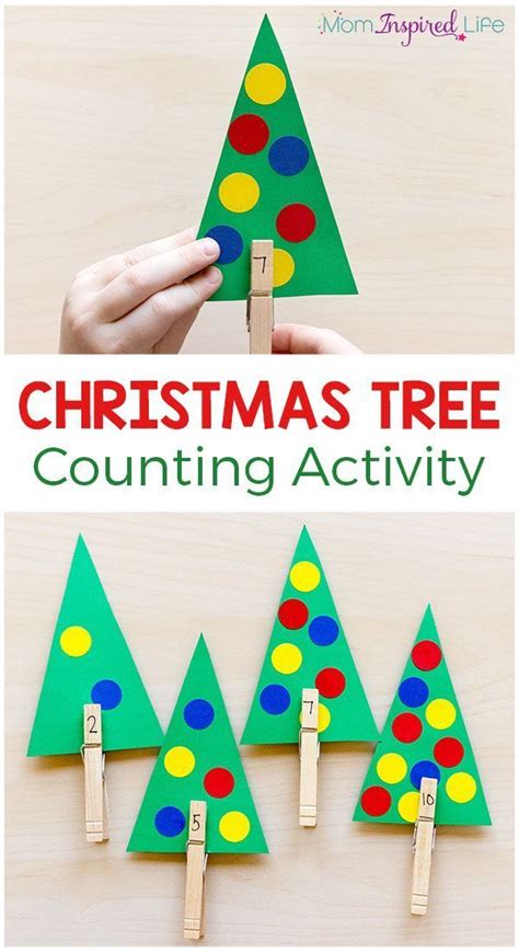 Christmas Tree Counting Math Activity Christmas Kindergarten