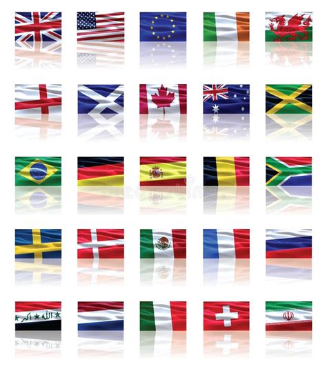 World Flags White Background Stock Illustrations 29392 World Flags