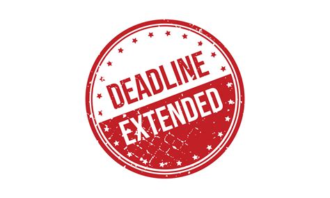 Deadline Extended Rubber Stamp Deadline Extended Grunge Stamp Seal