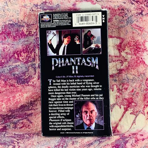 Phantasm 2 Vhs Tape Video Tape 80s Horror Sci Fi Cult Etsy