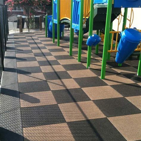 Outdoor Rubber Floor Tiles Interlocking Rubber Playground Outdoor
