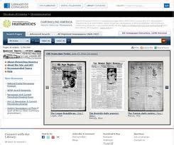 Chronicling America Historic American Newspapers Biblioteca Nacional de España