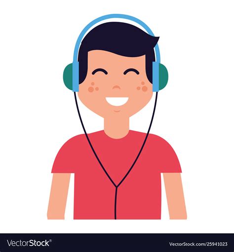 People Listening Music Royalty Free Vector Image
