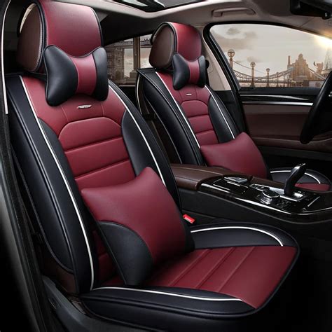 car travel custom luxury leather auto car seat covers automotive universal front and rear seat