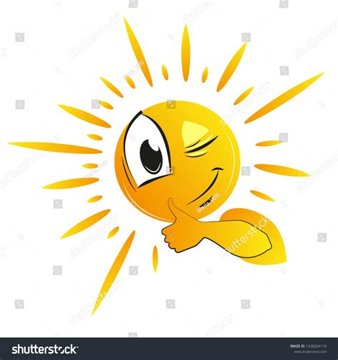 Cute Smiley Sun Cartoon Sun Vector Image Vectorielle De Stock Libre