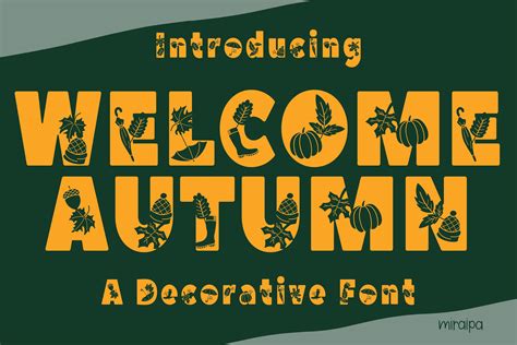 Welcome Autumn Font By Miraipa · Creative Fabrica