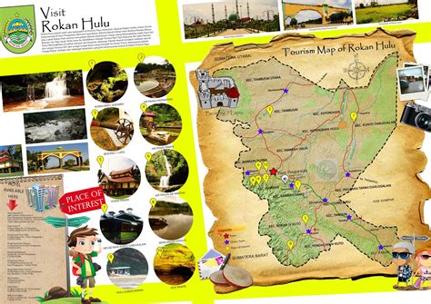 Peta Wisata Kabupaten Rokan Hulu Rohul Tourism Map Of Rokan Hulu