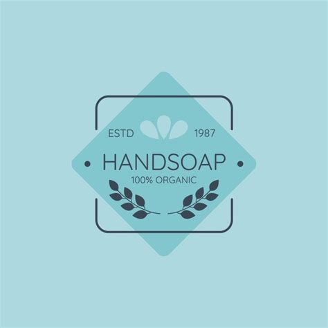 Free Modern Handmade Organic Soap Logo Template