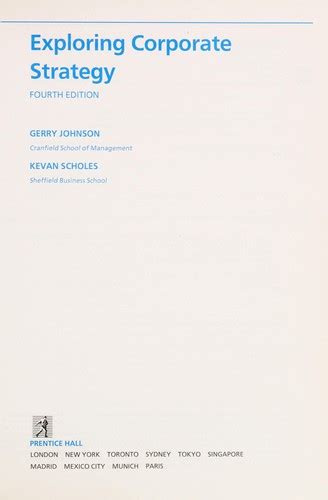 Exploring corporate strategy (7th ed.) by gerry johnson, kevan. Exploring corporate strategy (1997 edition) | Open Library