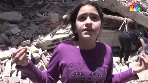 Palestinian Girl 10 Standing In Gaza Rubble Says She Sees ‘someone Die Every Day News