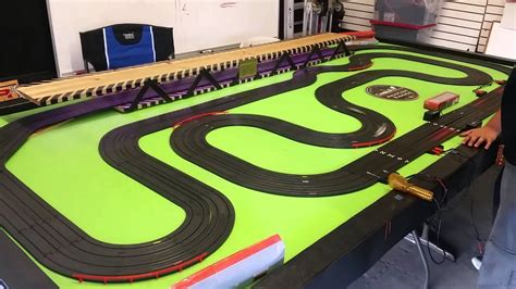 Esr Electric Slot Car Racing New Track Setup Youtube