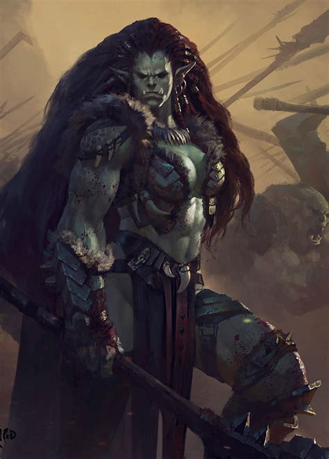 Female Orc Concept Art Characters Warcraft Art
