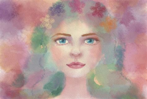 Dreamy Portrait In Procreate Fun Technique With Free Watercolor