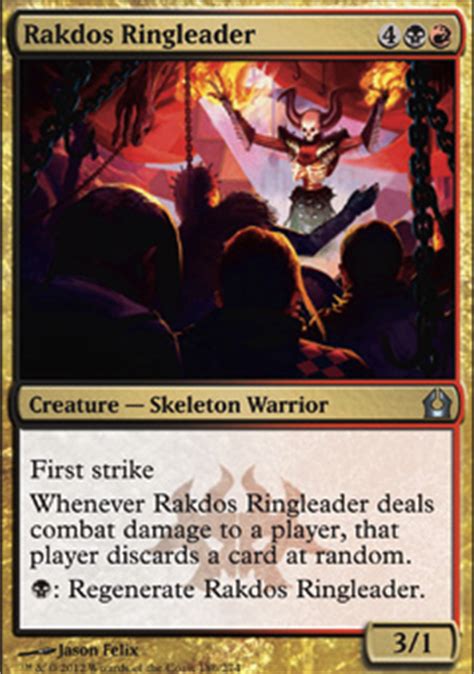 For a long time terminate was the best rakdos card and quite how bad it is compared to some of the mono coloured removal in the. Rakdos Ringleader (RTR MTG Card)