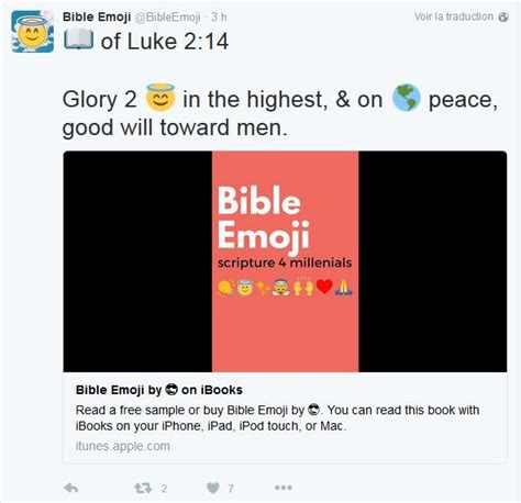 coup de jeune la bible a été traduite en version emoji