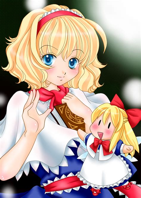 The Big Imageboard Tbib Alice Margatroid Blonde Hair Blue Eyes Book Capelet Commentary