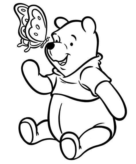 Gambar Gambar Halaman Belajar Mewarnai Winnie Pooh Lucu Anak Kartun