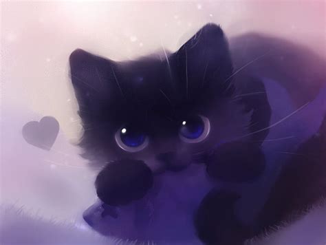 Super Cute Black Cat By Apofiss Cats