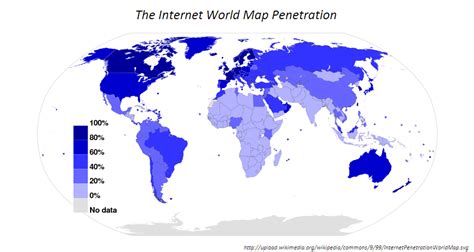 Representation Of The Global Internet Penetration Simcenter