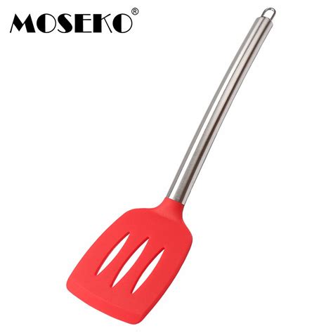 Moseko Nonstick Stainless Steel Kitchen Cooking Slotted Turner Spatula