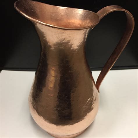 Hammered Copper Pitcher 1 34 Liters 100 Pure Copper