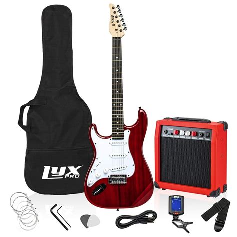 Lyxpro Left Hand 39 Inch Electric Guitar And Starter Kit Bundle For