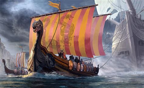 Viking Dragon Ships Drakkar By Leksotiger Barco Vikingo Barcos