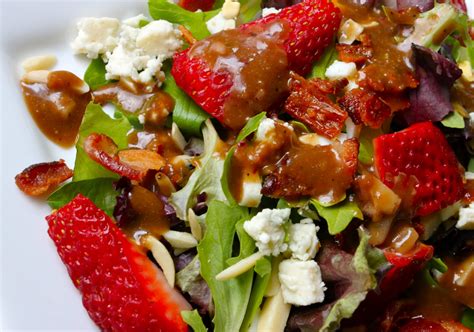 Spring Salad With Strawberries And Balsamic Vinaigrette La Bella Vita